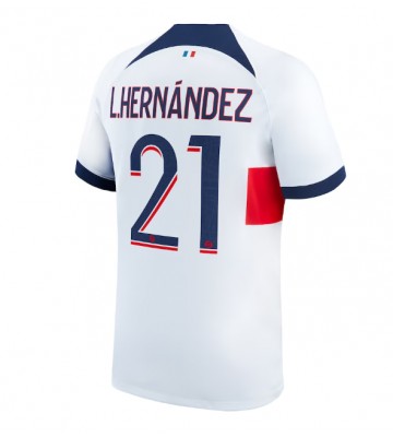 Paris Saint-Germain Lucas Hernandez #21 Vieraspaita 2023-24 Lyhyet Hihat